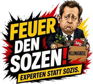 Logo: FEUER DEN SOZEN! EXPERTEN STATT SOZIS.